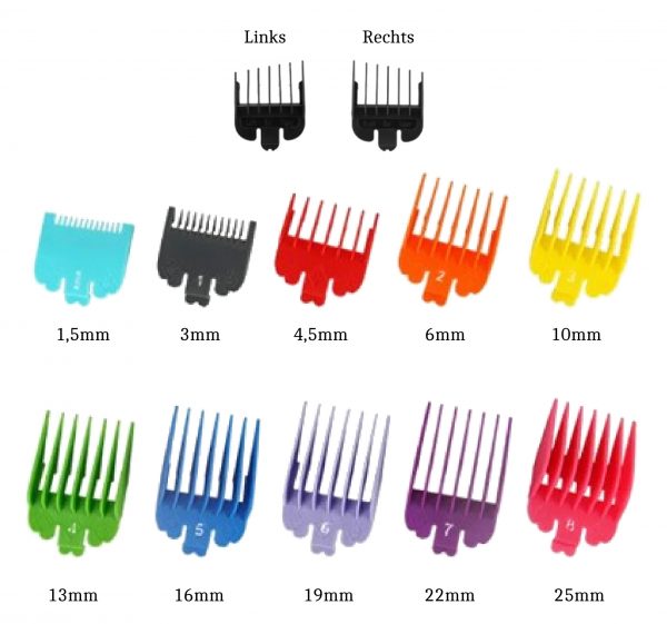 Aufsätze Abstandstücke Kämme Aufsteckkamm für Easy Hair Cut Wahl Haarschneidegeräte, 12 Teilig