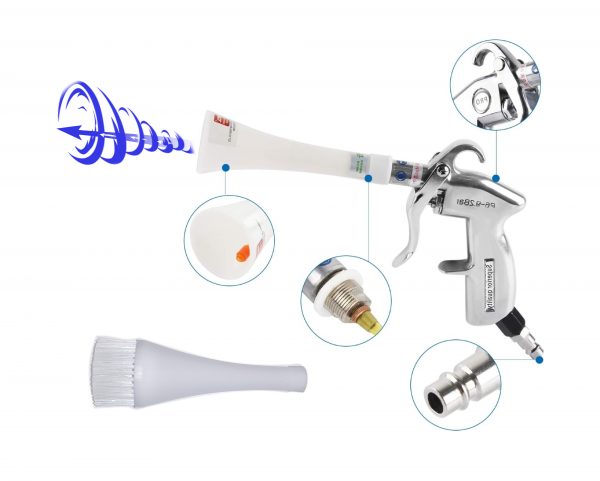 Profi Reinigungspistole mit Rotationstechnik, Druckluft Ausblaspistole mit Rotationstechnik HCL-13 – Bild 2
