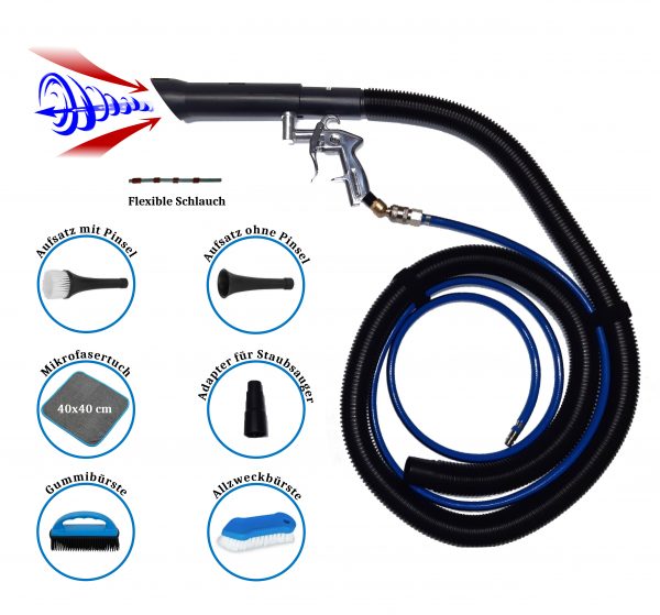 Druckluft Reinigungspistole 2 in 1 Saugen & Ausblasen mit Rotationstechnik HCL-30