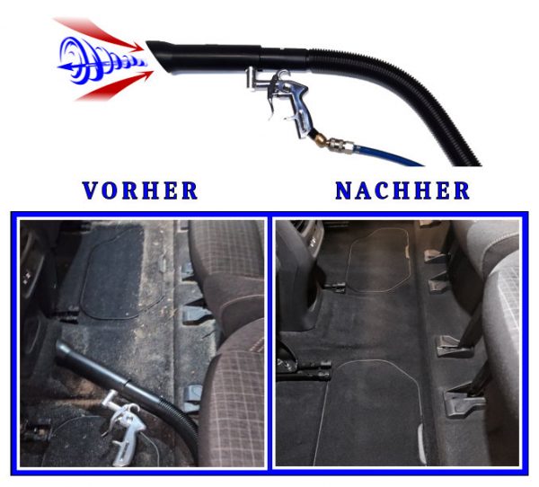 Druckluft Reinigungspistole 2 in 1 Saugen & Ausblasen mit Rotationstechnik HCL-30 – Bild 6