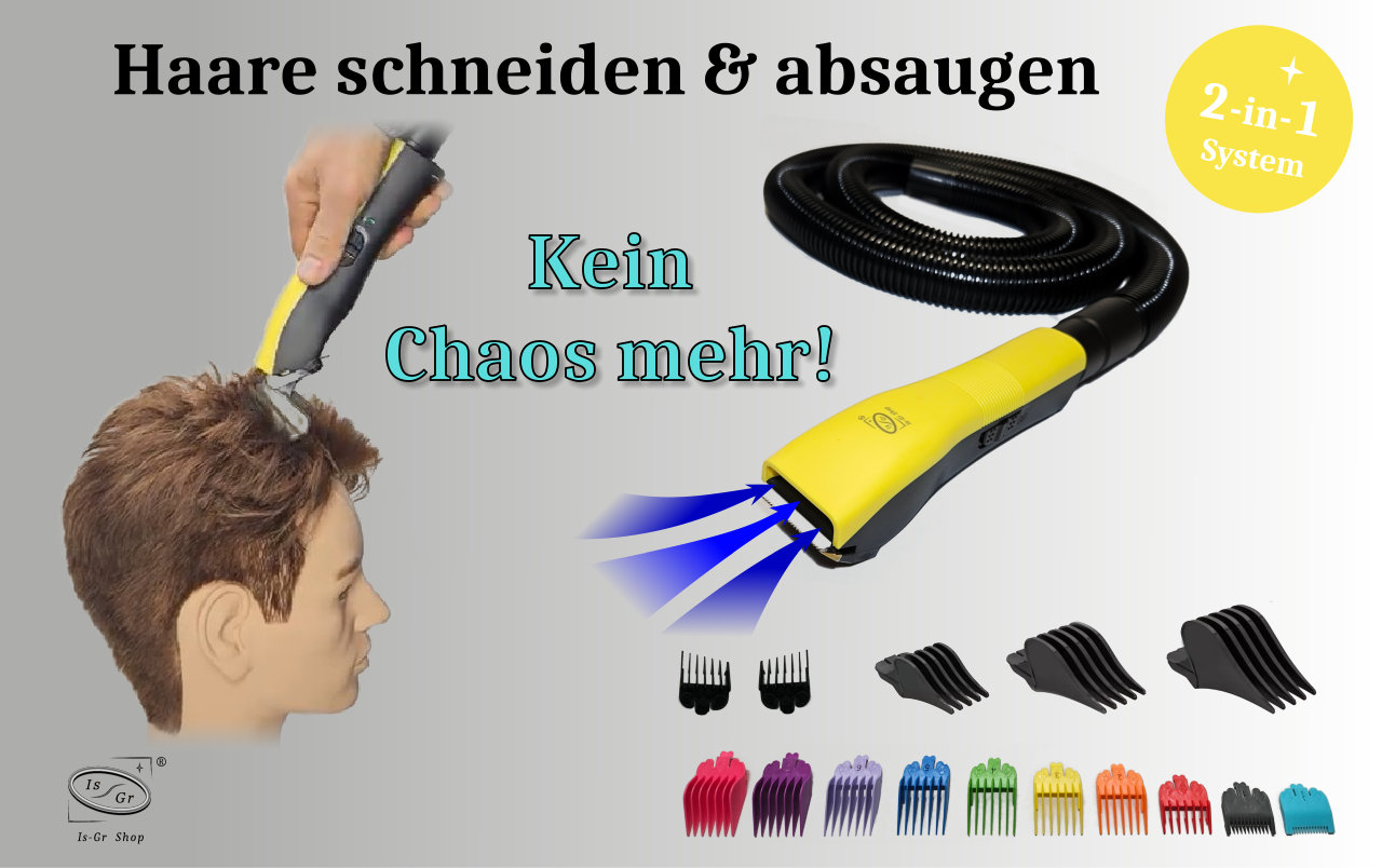 Hair Easy Cut Haarschneider mit Absaugsystem 2 in 1 Schneiden Saugen – Bild 3