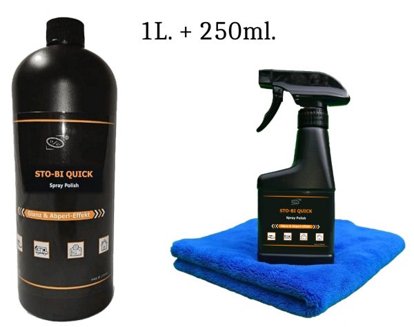 STO-BI QUICK Schnellpolitur 1L und 250ml inkl. Mikrofasertuch, Lackversiegelung, Spray Polish, Finish Wax, Versiegelung, Autoglanz, Glanz spray, Sprüh Politur – Bild 11