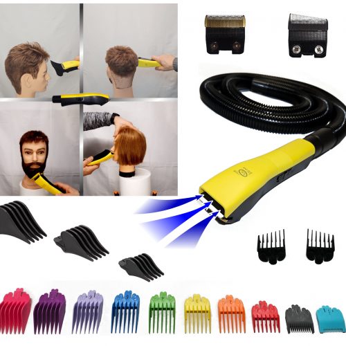 2x Scherkopf Hair Easy Cut Haarschneider Staubsauger 2 in 1 Schneiden Saugen, Vakuum, Haarschneider Bartschneider Haar Sauger Übergang Haarschnitt