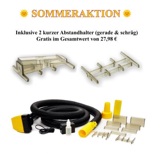 Flowbee Premium-Komplett-Set + 2 kurze Abstandhalter