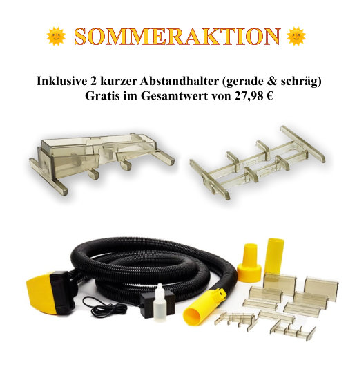 Flowbee Premium-Komplett-Set + 2 kurze Abstandhalter